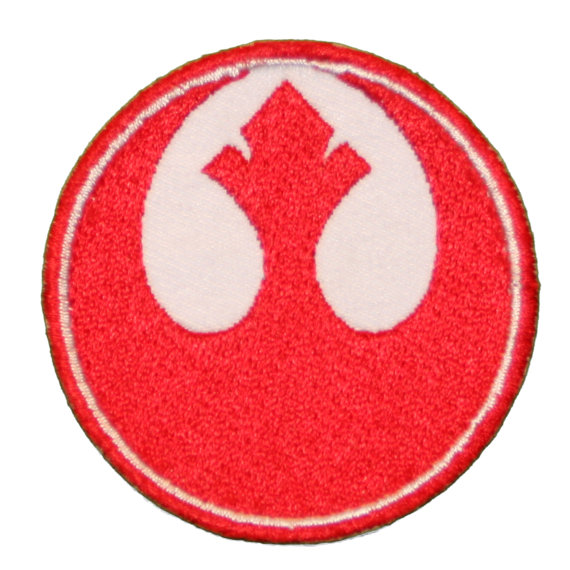 STAR WARS Patch Iron on Rebel Alliance logo Starbird Rogue Symbol Insignia 2" RED