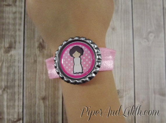 Star Wars Inspired Princess Leia Bottle Cap Bracelet