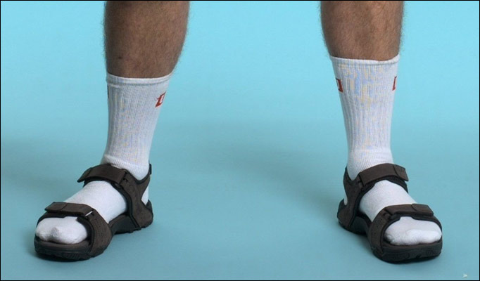 Socks and sandals